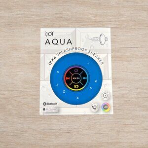 NIB iJoy Aqua IPX4 Splashproof Speaker Bluetooth Shower Party Maker LED Colors